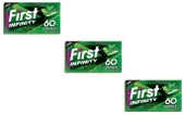 First 60 Dk Infinity Yeşil Nane Aromalı Şekersiz Tatlandırıcılı Sakız - 3'lü Paket - 1
