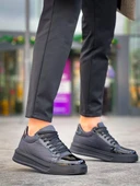 KB-X46 Kuback Siyah Rugan Yüksek Siyah Taban Günlük Spor Ayakkabı thumbnail 3