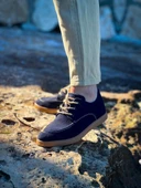 KB-X5 Kuback Lacivert  Süet Bağcıklı  Günlük Erkek Ayakkabı thumbnail 3