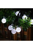 LightHome 50 Led 7 Metre Beyaz Işık Güneş Enerjili Bahçe Teras Balkon Dekorasyon Ağaç Lambası Aydınlatması thumbnail 2