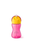 Philips Avent Kız Bebek Pembe  Desenli Pipetli Bardak 300 ml - 1