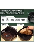 Milae Her Modele Uyumlu Xl & Xxl 100 Adet Airfryer Pişirm Kağıdı - Hijyenik Yağlı Kağıt - Airfryer Ustası thumbnail 3