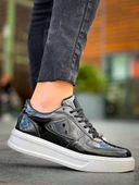 KB-X8 Kuback Siyah Rugan Detaylı Beyaz Yüksek Taban Günlük Spor Ayakkabı thumbnail 4