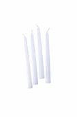 KÖKTEKİN SHOP 4 Lu Beyaz Konik Şamdan Mum thumbnail 1
