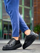 KB-X10 Kuback Siyah Rugan Siyah Yüksek Taban Günlük Spor Ayakkabı thumbnail 3