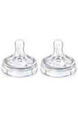 Philips Avent Natural Biberon Emziği Silikon Akış Ayarlı 2 Li (3 Ay+) 8710103873976 - 1