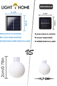 LightHome 50 Led 7 Metre Sarı Led Işık Güneş Enerjili Solar Bahçe Balkon Ağaç Lambası Aydınlatması Tasarruflu thumbnail 2