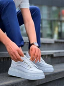 KB-X10 Kuback Beyaz Cilt  Beyaz Yüksek Taban Günlük Spor Ayakkabı thumbnail 2