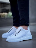 KB-X4  Kuback BEYAZ CİLT Yüksek Taban Bağcıklı Günlük Erkek Ayakkabı - 2