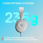 SteelSeries Arctis Nova 1P Beyaz Kablolu Kulak Üstü Oyuncu Kulaklığı - TESHİR thumbnail 2