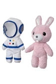IKEA AFTONSPARV 28 Cm Çıkarılabilir Astronot Giysili Tavşan Yumuşak Peluş Oyuncak Pembe Uzay Temalı - 1