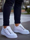 KB-X4  Kuback BEYAZ CİLT Yüksek Taban Bağcıklı Günlük Erkek Ayakkabı - 1