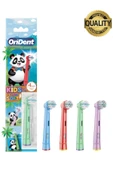 Orident Panda Kids - Çocuklara Özel Oral B Uyumlu 4 Adet Yedek Başlık – Nazik Temizlik ve Diş Eti Koruması thumbnail 1