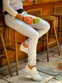 KB-101 Kuback Beyaz Triko Bağcıklı Günlük Erkek Ayakkabı thumbnail 1