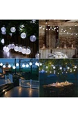 LightHome 50 Led 7 Metre Beyaz Işık Güneş Enerjili Bahçe Teras Balkon Dekorasyon Ağaç Lambası Aydınlatması thumbnail 4