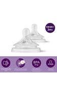 Philips Natural Response 2'li Biberon Emziği 4 Numara 3+ Ay ( 1 ADET ) - 1