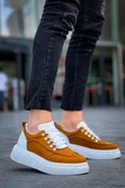 KB-X10 Kuback Taba Süet Beyaz Yüksek Taban Günlük Spor Ayakkabı thumbnail 2