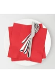 IKEA Servis Peçete 24x24 Cm 50 Adet Kırmızı Renkli Peçete - 2