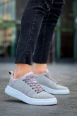 KB-X204 Kuback Gri Keten Beyaz Yüksek Taban Günlük Erkek Spor Ayakkabı thumbnail 4
