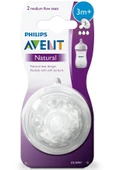 Philips Avent Scf043/27 Natural Ikili Biberon Emziği Iki Delikli 3 Ay+ Orta Akışlı - 1