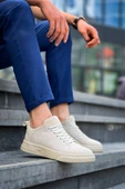 KB-X204 Kuback Bej Keten Bej Yüksek Taban Günlük Erkek Spor Ayakkabı thumbnail 1