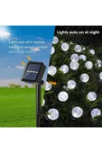 LightHome 50 Led 7 Metre Beyaz Işık Güneş Enerjili Bahçe Teras Balkon Dekorasyon Ağaç Lambası Aydınlatması thumbnail 5