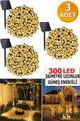 LightHome 300 Led Solar Enerjili Peri Led Işık Güneş Enerjili Balkon Bahçe Parti Yılbaşı Dekor Işığı thumbnail 1