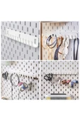 IKEA Skadıs 28 Cm 13 Kancalı Çok Amaçlı Çelik Pano Parçası Beyaz thumbnail 2