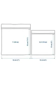 IKEA ISTAD kilitlenebilir buzdolabı poşeti, siyah-sarı, 1 lt x 0,4 lt, 60 adet - 4