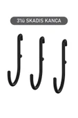 IKEA SKADIS 3 adet siyah kanca, çok amaçlı pano parçası, siyah, 4.5x7 cm, thumbnail 5