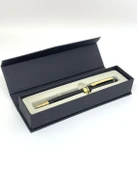 Goldline Serisi Premium İmza Kalemi - Siyah & Altın Detaylı thumbnail 1