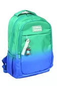 CH 23665 Mavi - Yeşil Geçişli - 3' Lü Okul Çantası Seti - Sırt Ve Beslenme Çantası + Kalemlik - 3