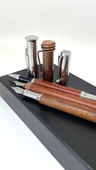 Wooden Set 3lü Krom Kalem Seti - Şık Hediye Kutulu - 1