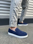 JY180 Estilo X Bağcıksız Süet Erkek Günlük Spor Klasik Ayakkabı SBT - Lacivert - 1