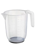 IKEA 3 Adet Plastik Ölçek Hacim: 1 Litre Yükseklik 14 Cm Ikea 3'lü Set Ölçü Kabı Şeffaf Kap Beher - 3