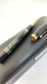 Altın İşlemeli Siyah Roller Kalem - Lüks Deri Kutulu & Prestij Tasarım thumbnail 4
