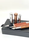 Wooden Set 3lü Krom Kalem Seti - Şık Hediye Kutulu - 4