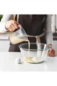 IKEA 3 Adet Plastik Ölçek Hacim: 1 Litre Yükseklik 14 Cm Ikea 3'lü Set Ölçü Kabı Şeffaf Kap Beher - 4