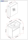 Karen Banyo Fulya 50 Cm Mdf Lavabolu Aynalı Banyo Dolabı Seti Seramik Lavabo Dahil Beyaz Mdf - 3