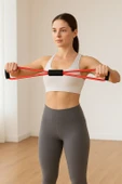Pilates Direnç Lastiği Egzersiz, Esneme, Fitness ve Evde Spor İçin Dayanıklı Lastik - 2