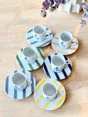 Porland Girye 6 Kişilik 12 Parça Kahve Fincan Takımı - 3