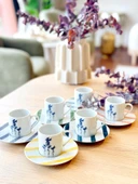 Porland Girye 6 Kişilik 12 Parça Kahve Fincan Takımı - 2