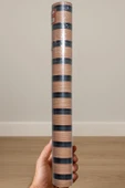 Yapışkanlı Asetat Kahverengi-Siyah Çizgili Ahşap Desenli 45x200 cm - 1 Adet - 1