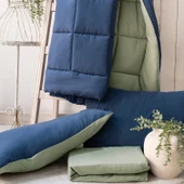 Schafer Home Softy Comfort Yorgan Seti 4 Parça-İndigo/Su Yeşili - 5