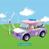 Ogi Mogi Toys Eğitici Bloklar Kız Arabası 136 Parça, Lego Uyumlu Yapı Seti - 2