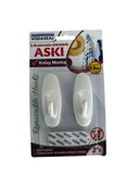 İZ BIRAKMAYAN SÖKÜLEBİLİR OVAL ASKI BEYAZ BÜYÜK VODASEAL - 1