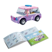 Ogi Mogi Toys Eğitici Bloklar Kız Arabası 136 Parça, Lego Uyumlu Yapı Seti - 6