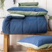 Schafer Home Softy Comfort Yorgan Seti 4 Parça-İndigo/Su Yeşili - 3