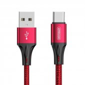 Joyroom S-0230N1 0.2m 3A USB -Type-C Data Sync Şarj Kablosu Kırmızı - 1