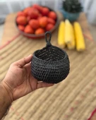 3 adet Bohem El Dokuma Asılı Sepet Seti, Küçük Eşyaları Asmak İçin, Sanatsal Tasarım, Raf Sepetleri - 5